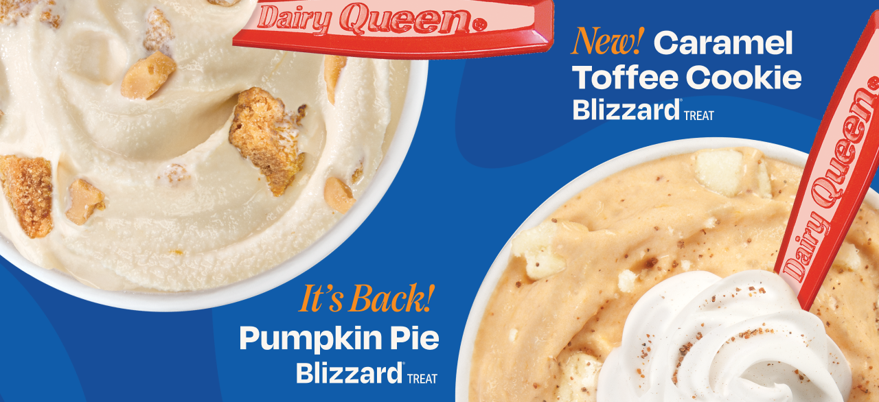 Cinnamon Roll and Pumpkin Pie Blizzard of the Month